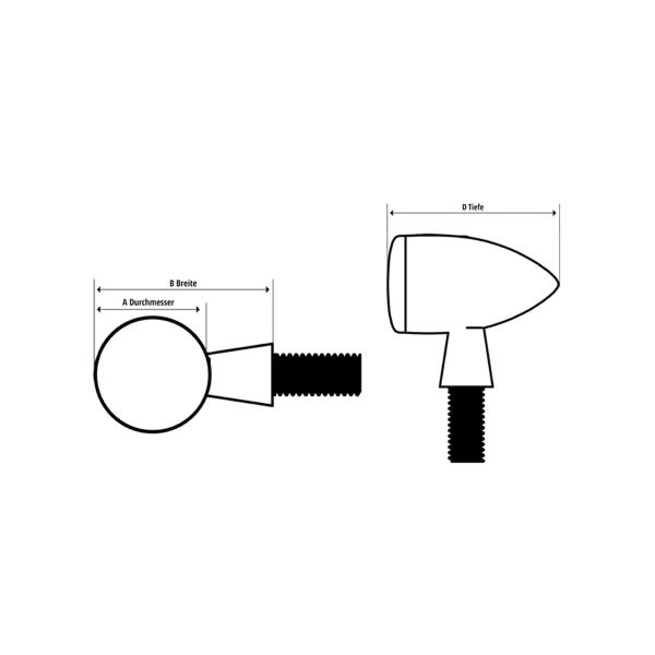 SHIN YO SIXTEEN BULLET LED Blinker mit Positionslicht